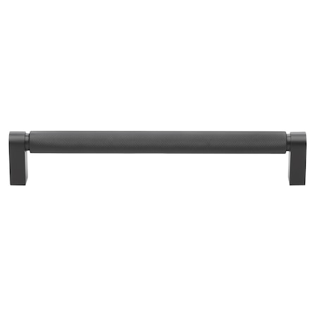 Gliderite Hardware 7-9/16 in. Center to Center Knurled Bar Pull Matte Black, 25PK 4788-192-MB-25